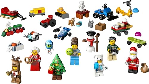 LEGO 60475 City Calendar Advent 2025, 24 surprize, 5+ ani
