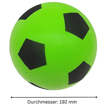 Minge fotbal din spumă alldoro 63104, 20 cm, 153 g, Verde pentru copii de la 18 lun