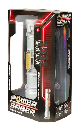 SABIA PUTERII Goliath Power Saber - Sabie laser pentru copii de la 6 ani, extensibilă automat, jucărie laser realistă, luptă intergalactică, 30cm/90cm extinsă
