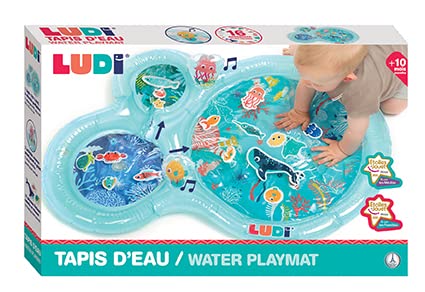 LUDI Saltea senzoriala cu apa, 16 animale marine, 10m+