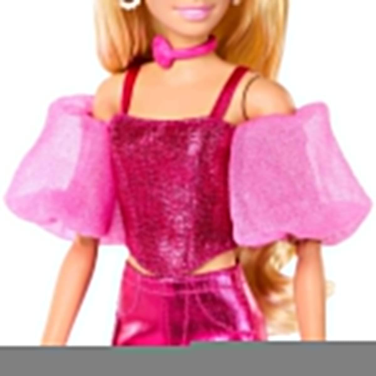 Barbie Deluxe Style Păpușă Ținută Metalizată Roz, JFP40