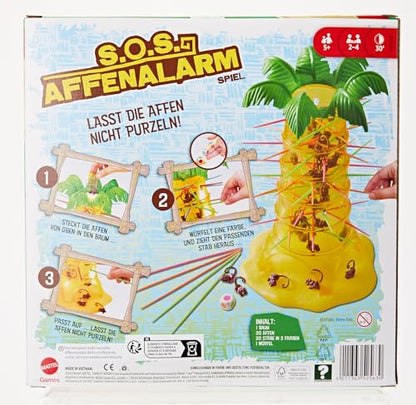 Mattel Tumblin Monkeys Joc de societate cu maimuțe, joc de îndemânare