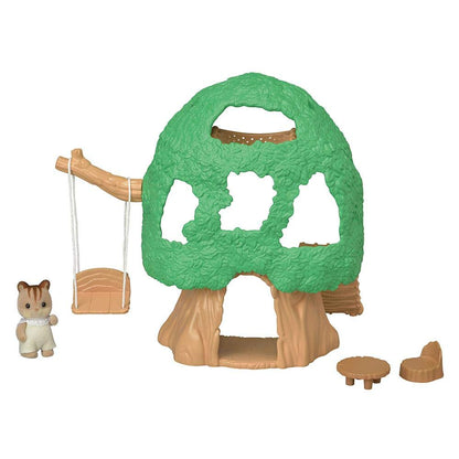 Familia Sylvanian 5318 Aventuri cu Bebeluși în Copac - Set de Joacă cu Casă de Păpuși
