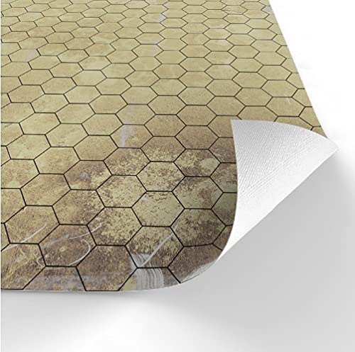 Covoras RPG 50x50cm cu grila hexagonala - covor de lupta cu stergere uscata pentru jocuri de rol, Dungeons and Dragons, Pathfinder - Papirus 1