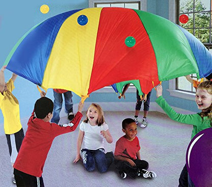 Ballery Parașută de joacă colorată, 2M, 8 mânere