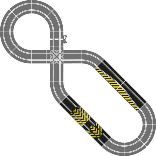Set de accesorii circuit Scalextric Sprung și Side Swipe, compatibil cu C8511, Negru