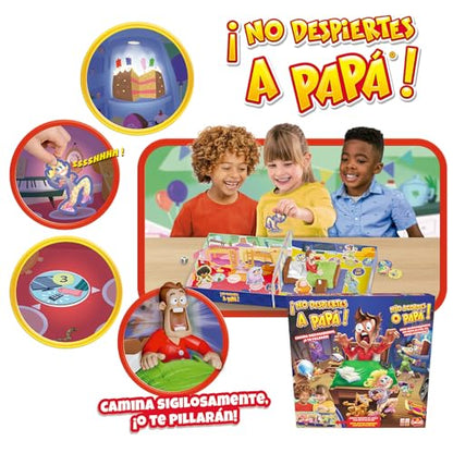 Goliath - Nu-l trezi pe tata - Joc de masă pentru copii de la 4 ani - Distractiv și familial - Joc de abilitate - Ideal pentru cadou și joacă în familie - Versiune în română