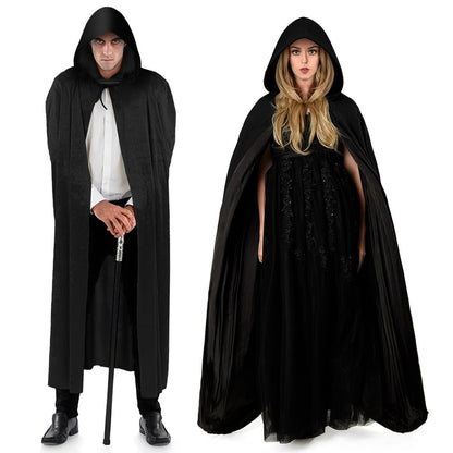 AOOWU Mantie Medievală cu Glugă Halloween, 170 cm