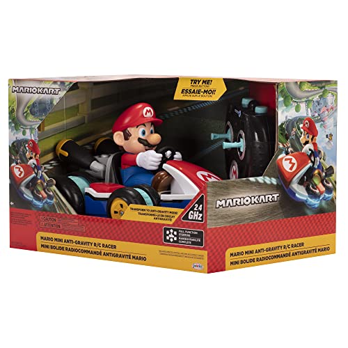 Nintendo Super Mario – Masinuta cu Telecomandă Mario Kart cu Mod Antigravitație – Realizează Acrobatii, Derapaje, Trucuri și Rotiți de 360 de Grade Masina RC