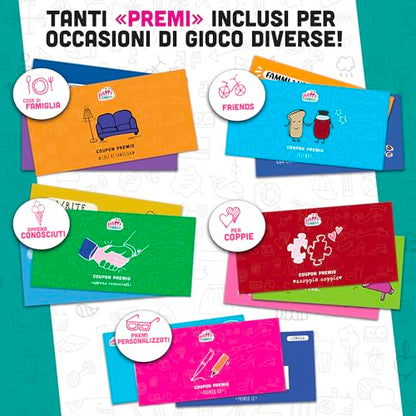 Tombola Fericită Giochi Preziosi, tombola clasică renovată cu 100 de premii incluse, tablă de afișare, dosar, numere și ștampile ștergabile, potrivită pentru toate vârstele.