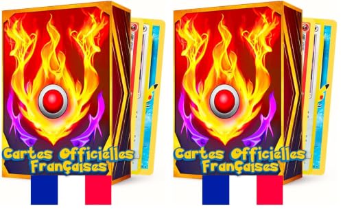 Someja Set cărți Pokémon oficiale 30 piese cu 5 cărți strălucitoare fără duplicate de la 3 ani (franceză)