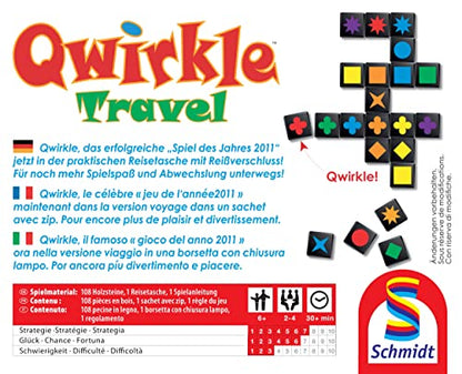 Qwirkle Travel Schmidt Spiele 49270 - Jocul Anului 2011, Varianta de Călătorie