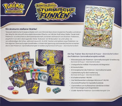 Pokémon - Cutie Top-Trainer Karmesin & Purpur – Sturmi Funken (1 carte promo, 9 pachete booster & accesorii premium)