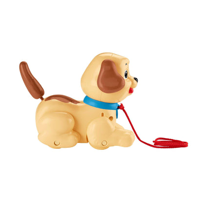 Fisher-Price H9447 Set de joacă cu cățeluș tras de sfoară cu sunete amuzante de la 12 luni