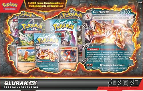 Pokémon TCG Colecție Glurak-ex, 5 pachete booster