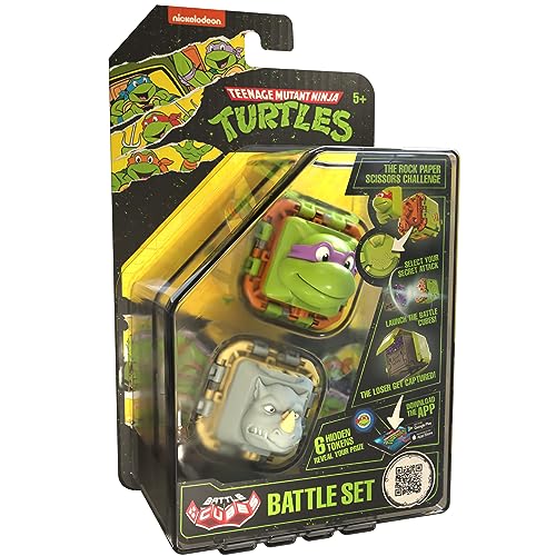 Set de Luptă Cuburi Ninja Turtles Donatello vs Rocksteady - Pachet 2 Bucăți Fidget de Bătălie