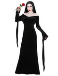 Velmawig Costum Morticia Addams, rochie gotica