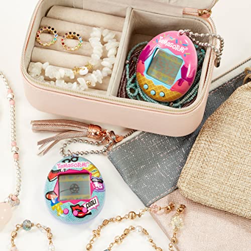 Bandai - Tamagotchi - Tamagotchi Original - Pochitchi Comic Book - Animal virtual electronic cu display color, 3 butoane și jocuri - Animal interactiv în limba germană - 42976