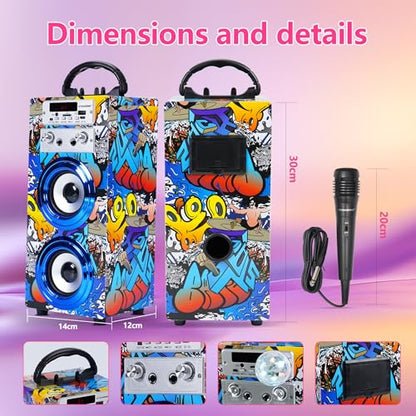 DYNASONIC 025-16 Boxa karaoke cu 2 microfoane