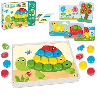 Goula Jumbo Spiele D53140 - Baby Color - Jucărie din lemn pentru copii - De la 2 ani