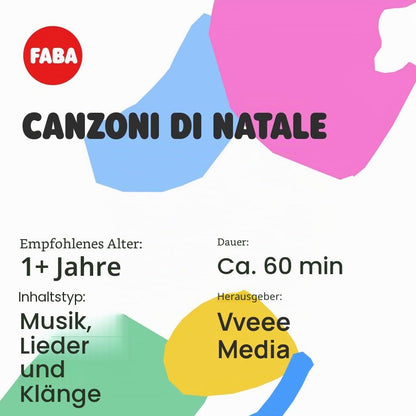 FABA FFR34103 Figurină muzicală Crăciun 28 cântece 4+ ani (versiune italiană)