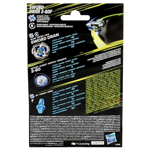 Set Beyblade X Sword Dran 3-60F - Pachet Start cu Lansator