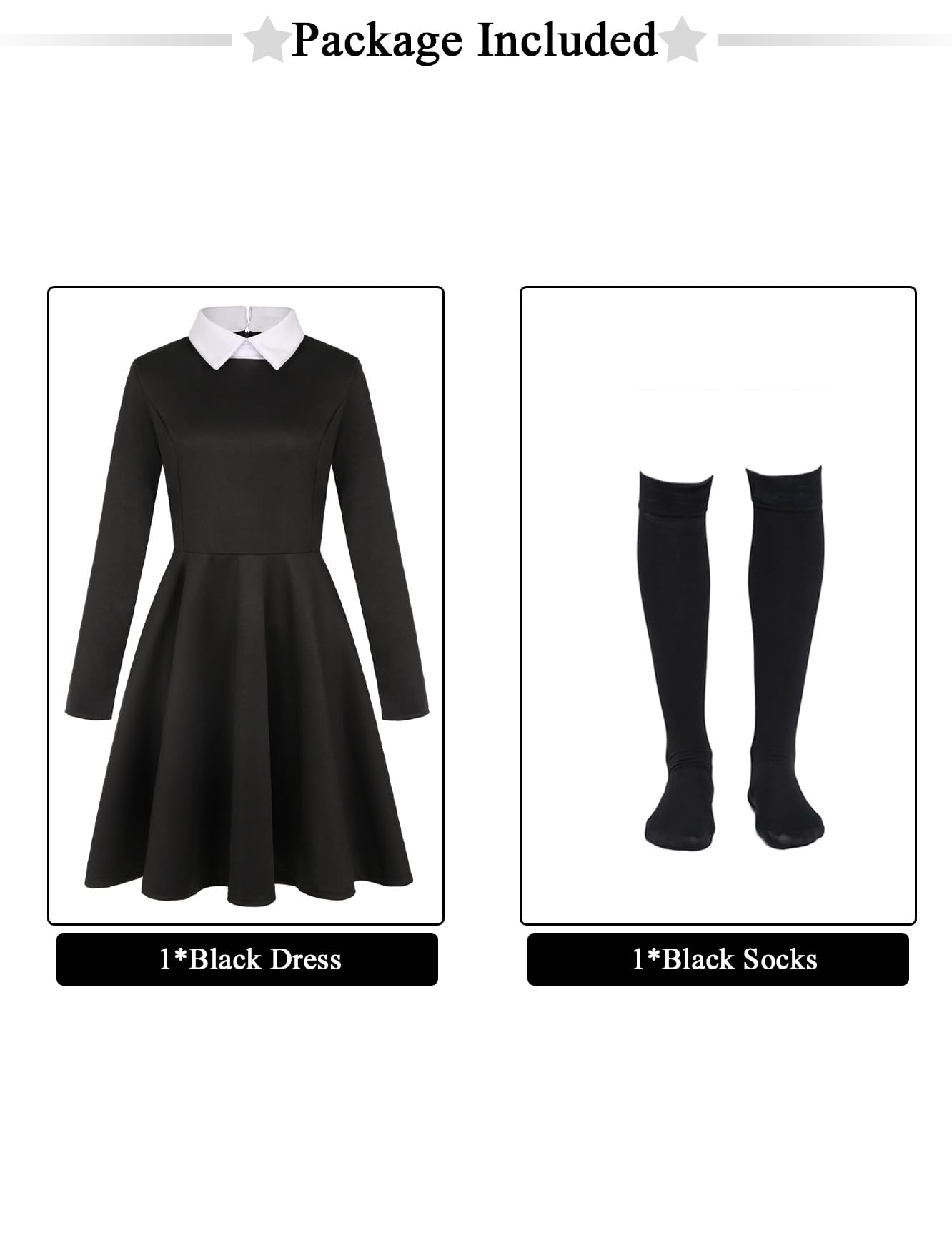 Miulruma Costum Miercuri Familia Addams, 4 piese