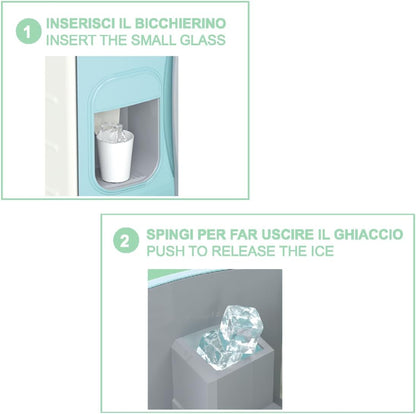 ODS - Maisonella, jucărie de frigider de lux cu lumini, sunete și efect de abur la deschidere, cu accesorii, dimensiuni 30 x 40,2 x 11,5 cm, vârstă recomandată: 3 ani