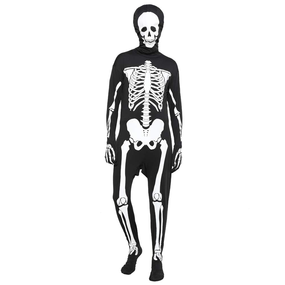 EraSpooky Halloween Body cu Schelet Luminos pentru Bărbați Costum Carnaval Fasching