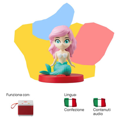 FABA Figurină Sonoră Mica Sirenă, povești audio pentru copii, 4+ ani (versiune italiană)