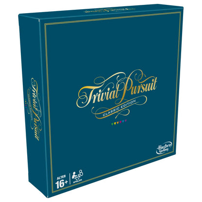 Hasbro Gaming Trivial Pursuit - Joc de societate cu design clasic, perfect pentru petreceri, întâlniri de familie și seri de jocuri.