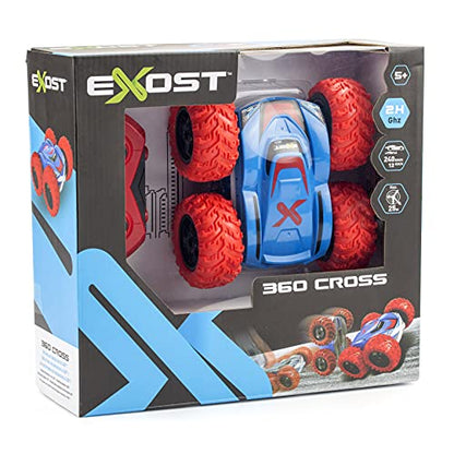 EXOST RC 54257 360 CROSS - Mașină RC Silverlit, 2.4 Ghz, jucărie off-road, 360° stunts, 1:18, roșie, pentru copii de la 5 ani