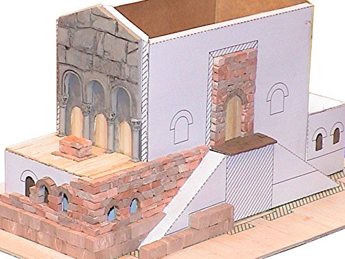 Model asamblat Domus Kits - Romantism 13, Biserică St. María de Naranco, Model cărămizi reale - 8 ani+