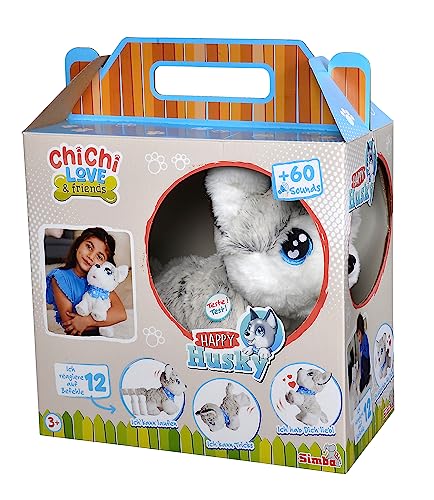 Simba ChiChi Love Husky interactiv 30 cm, 3+ ani
