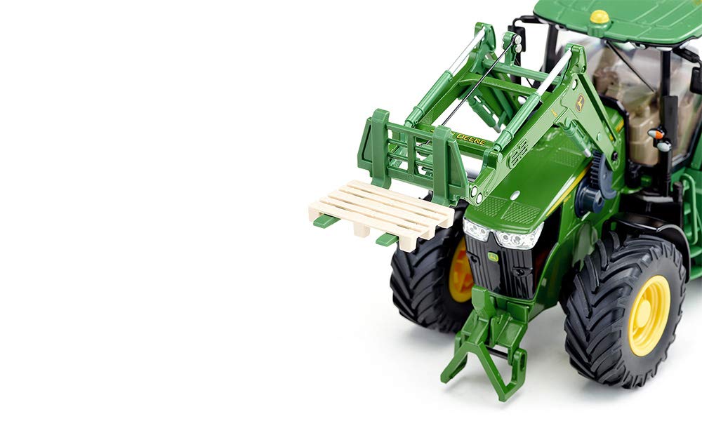 siku 6792 Tractor John Deere 7310R cu încărcător frontal, verde, metal/plastic, 1:32, aplicație Bluetooth