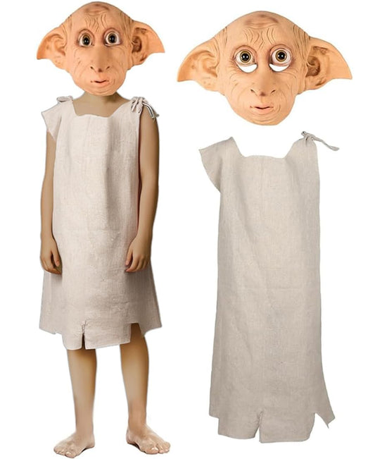 SINSEN Costum Dobby cu masca latex, Halloween copii