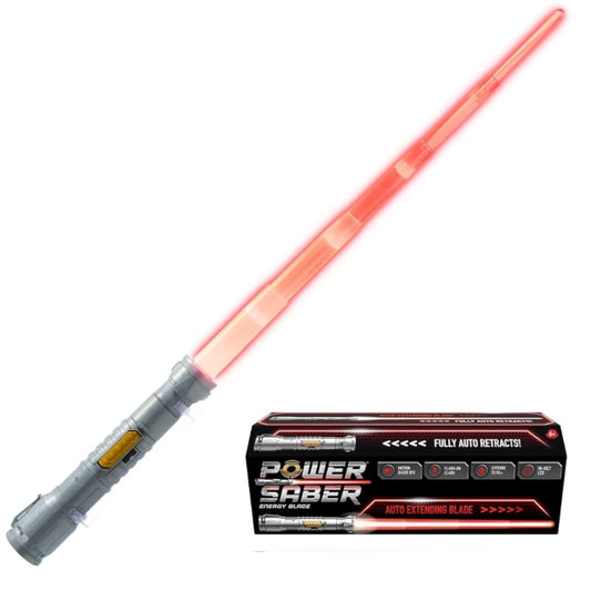 SABIE PUTERNICĂ Goliath, roșie, pentru copii de la 6 ani, sabie laser pentru lupte intergalactice, jucărie cu retractare automată, 30 cm / 90 cm extinsă.