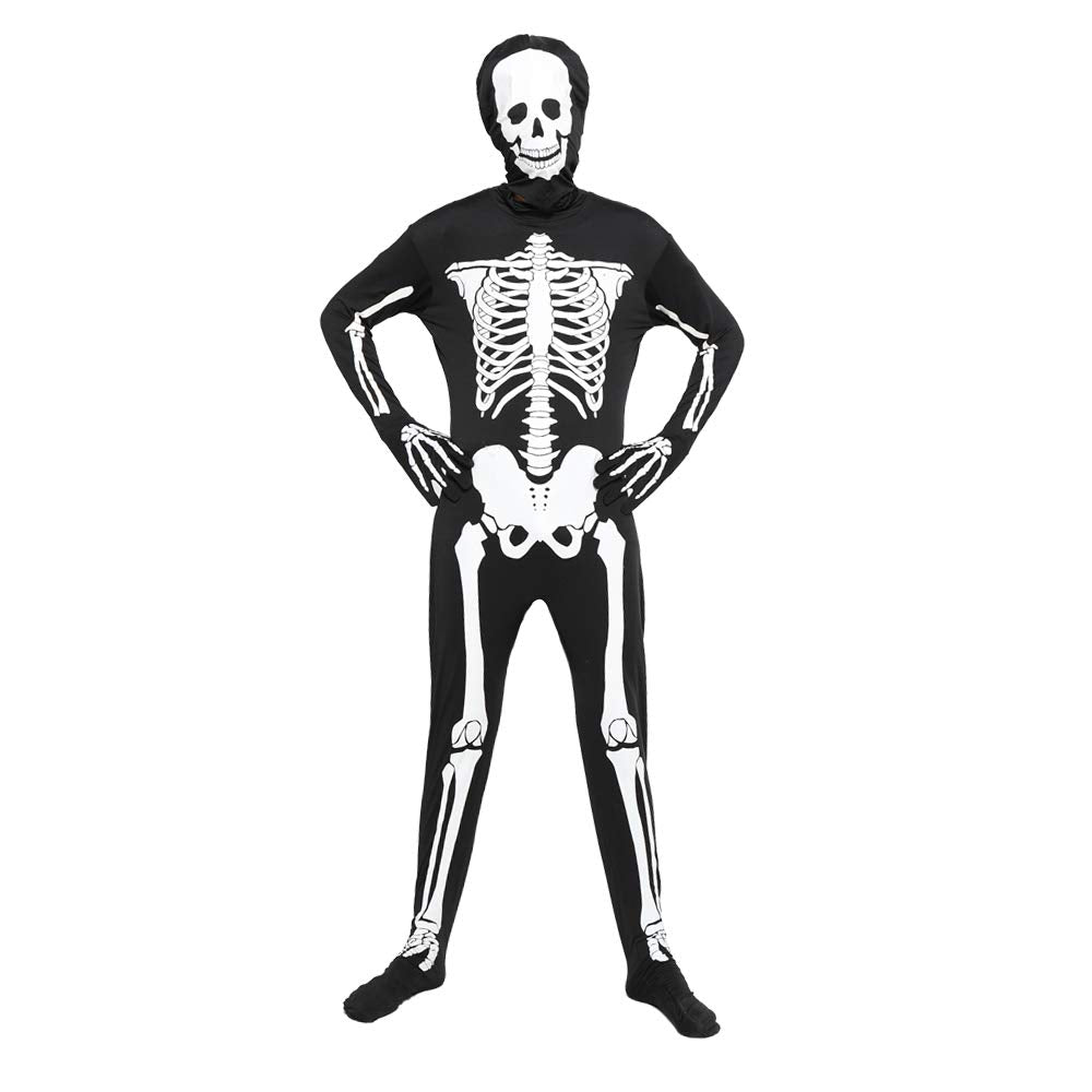 EraSpooky Halloween Body cu Schelet Luminos pentru Bărbați Costum Carnaval Fasching