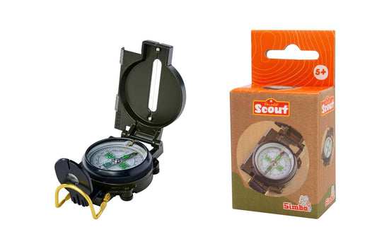 Simba 109452665 Busolă pentru copii Scout cu carcasă metalică și vizor pliabil 5+ ani