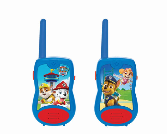 LEXIBOOK Paw Patrol - Walkie-talkies Chase din La Patrulla Canina, cu clemă pentru curea, baterie, albastru/roșu, TW12PA