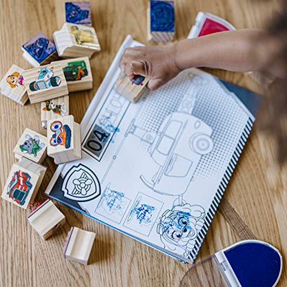 Melissa & Doug Paw Patrol Set timbre 25 piese din lemn