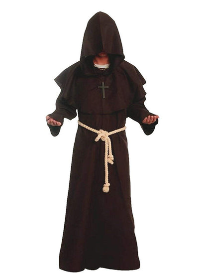 Gothden Costum Calugăr Medieval cu Glugă