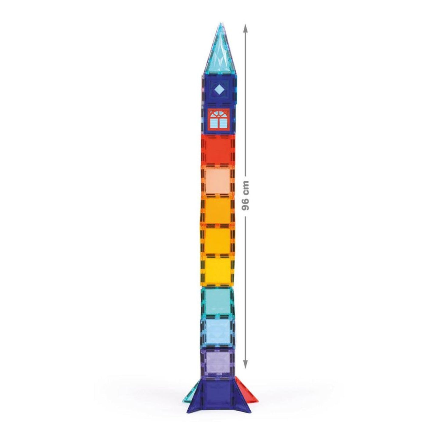 LUDI Magnetische XXL Set de construcție 3D cu 100 piese magnetice pentru copii de la 3 ani
