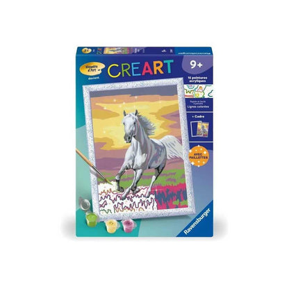 Ravensburger CreArt Cal pe câmp, pictură pe numere, 7+ ani