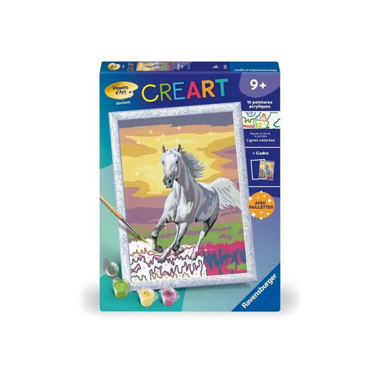 Ravensburger CreArt Cal pe câmp, pictură pe numere, 7+ ani
