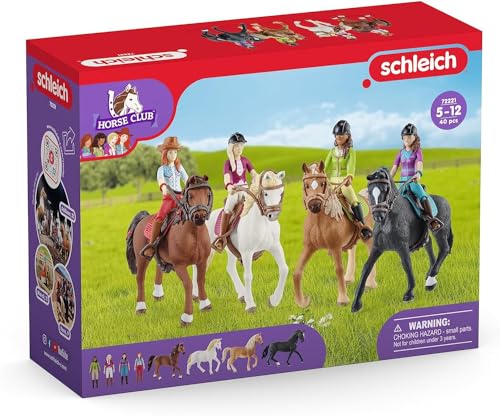Set de joacă Schleich 72221 HORSE CLUB - Ausritt, 40 piese, pentru copii de la 5 ani, exclusiv pe Amazon