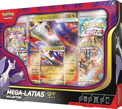 Pokémon Colecție Mega-Latias-ex, 4 boostere TCG