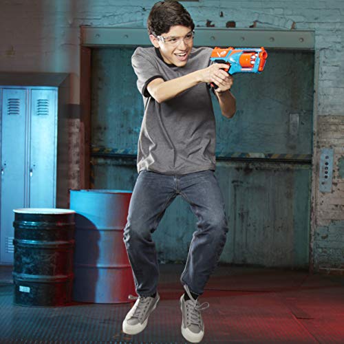 Nerf Elite Strongarm Blaster portocalie – tambur rotativ, foc rapid, 6 săgeți Nerf Elite – pentru copii, adolescenți, adulți