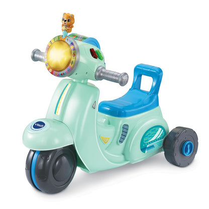 VTech Scooter 3 în 1 interactiv, albastru, 1+ an (FR)