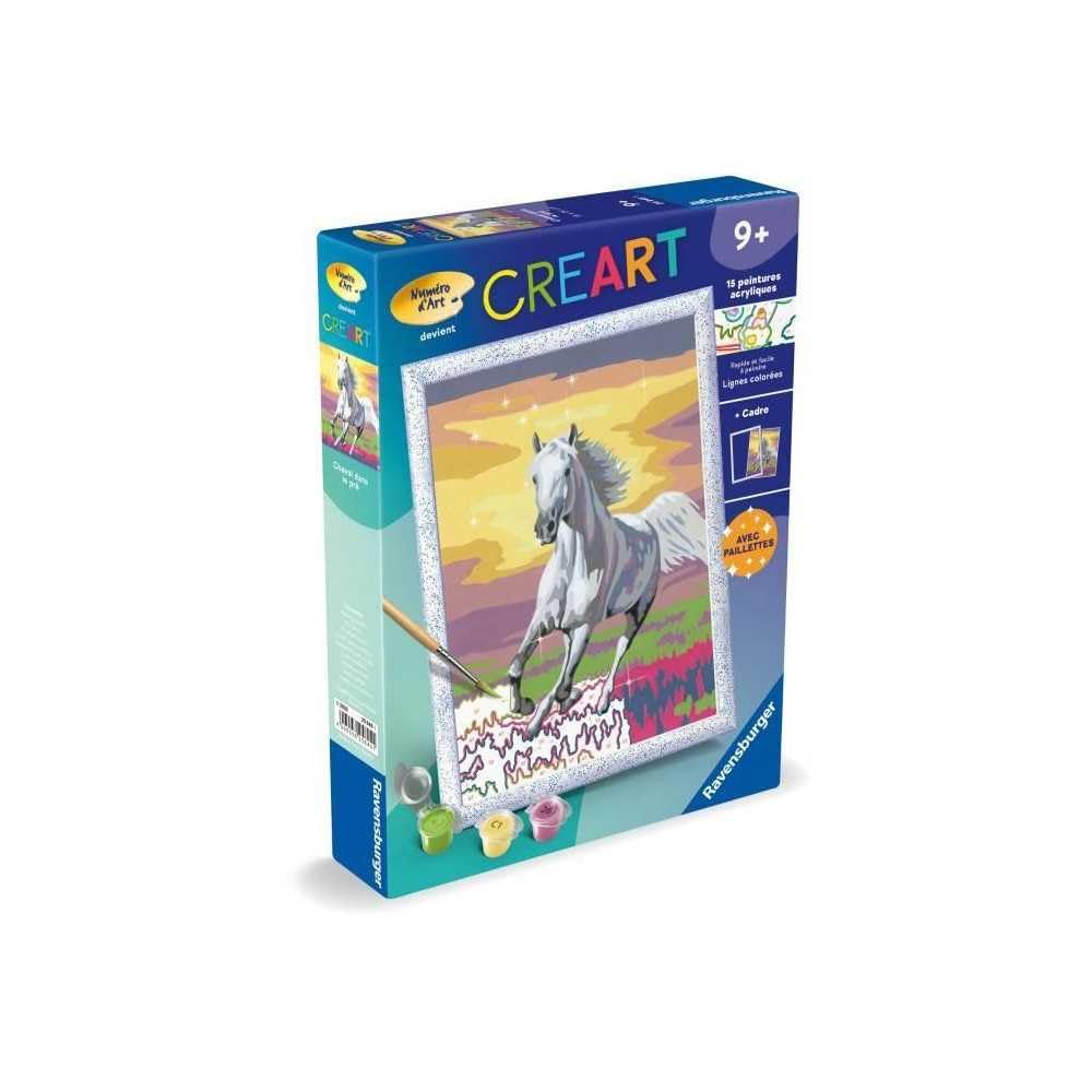 Ravensburger CreArt Cal pe câmp, pictură pe numere, 7+ ani